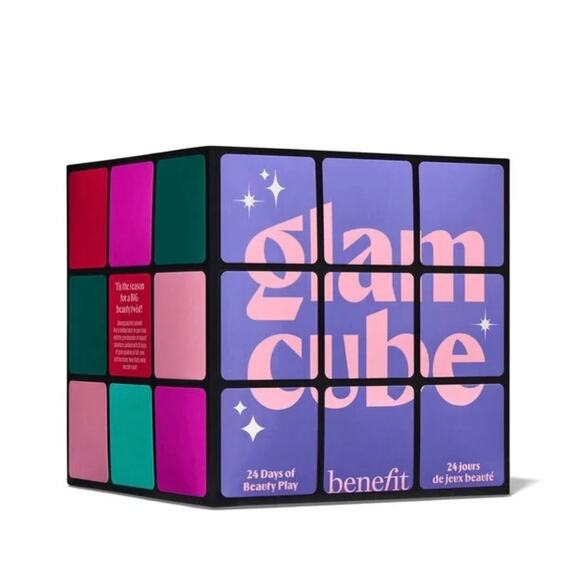 Benefit Cosmetics Advent Calendar Glam Cube 2025 New mascara, blush, makeup - Picture 1 of 7